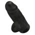 King Cock 9 Chubby - ventouse, dildo à testicules (23 cm) - noir