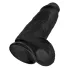 King Cock - godemichet ventouse avec testicules - 23cm noir