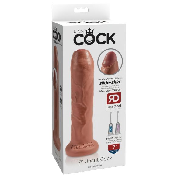 King Cock 7 - Dildo réaliste (18cm) - naturel foncé