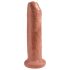 King Cock 7 - Dildo réaliste (18cm) - naturel foncé