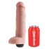 King Cock 10 - godemichet réaliste à éjaculation (25 cm) - naturel