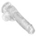 King Cock Clear 6 - Petit gode à ventouse avec testicules (15 cm)
