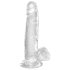 King Cock Clear 7 - godemichet ventouse avec testicules (18cm)