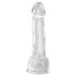 King Cock Clear 7 - godemichet ventouse avec testicules (18cm)