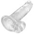 King Cock Clear 7 - godemichet ventouse avec testicules (18cm)