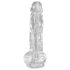 King Cock Clear 8 - gode ventouse avec testicules (20 cm)