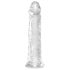 King Cock Clear 8 - grand godemichet transparent avec ventouse (20 cm)