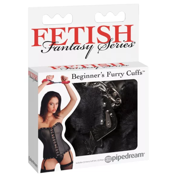 Fetish Fantasy - menottes en peluche - noir