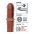 X-TENSION Mega 2 - Extension réaliste de pénis (20,3 cm) - naturel foncé