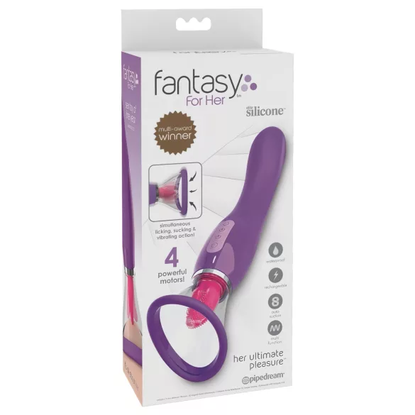 Pipedream - Fantasy - stimulateur de lèchage 3-en-1 rechargeable (violet)