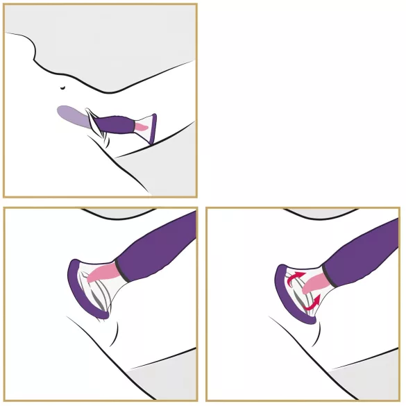 Fantasy - stimulateur clitoridien 3 en 1 rechargeable - silicone violet