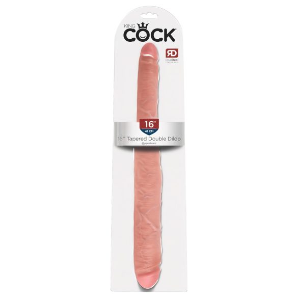 King Cock 16 Tapered - Double Dildo Réaliste (41 cm) - Naturel