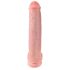King Cock 15 - Dildo ventouse avec testicules (38 cm) - naturel