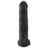 King Cock 15 - gode métis ventouse, testicules (38cm) - noir