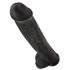 King Cock 15 - gode métis ventouse, testicules (38cm) - noir