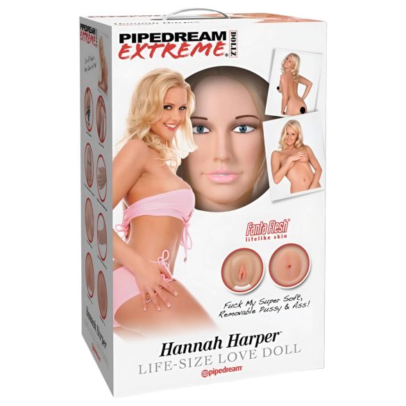 Pipedream Hannah Harper - Poupée taille réelle avec visage 3D