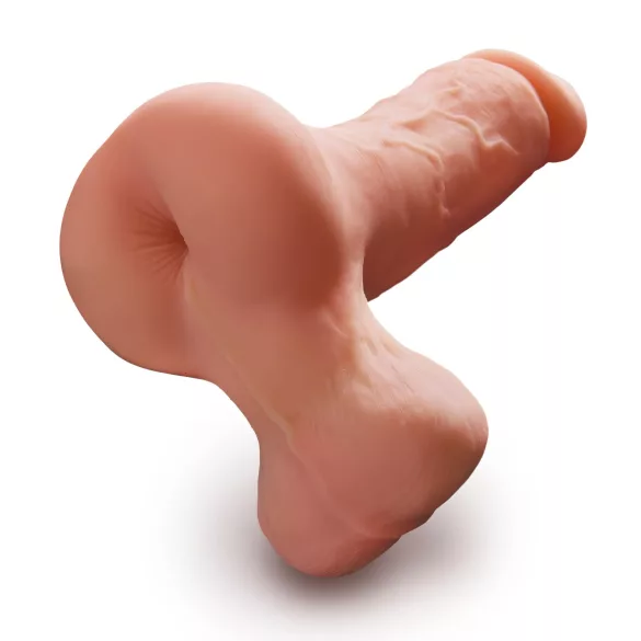 PDX Reach Around - Masturbateur 2-en-1 vagin/anal et gaine pénienne (couleur chair)