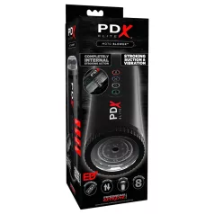 PDX Moto Blower - masturbateur aspirant et vibrant (noir)
