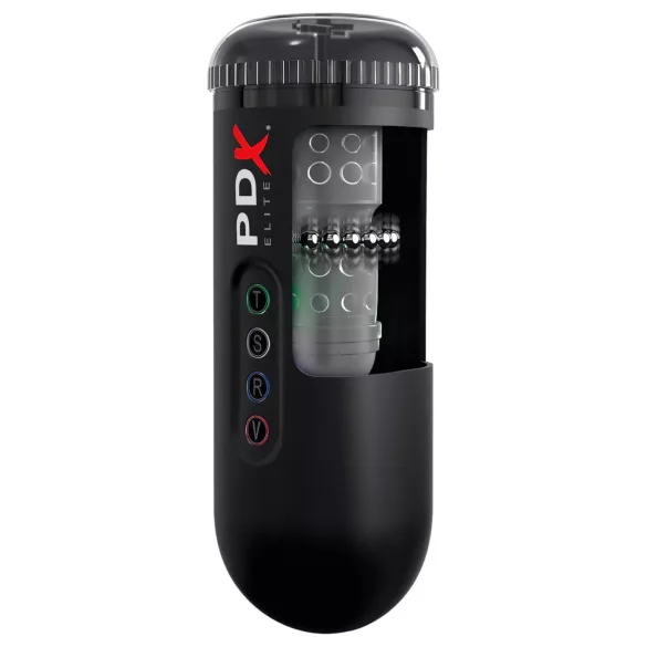 PDX Moto Blower - masturbateur aspirant et vibrant (noir)