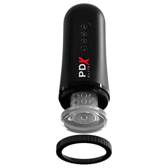 PDX Moto Blower - masturbateur aspirant et vibrant (noir)
