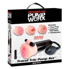   Coffret Pipedream Travel Trio - Pompe Vibrante pour Pénis (Noir)