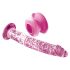 Icicles No. 86 - Dildo en verre rose (forme pénis)
