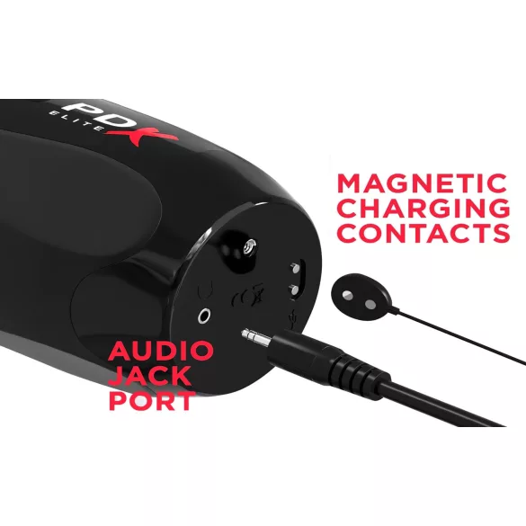 PDX Ultimate Milker 2 - masturbateur rotatif vibrant rechargeable - noir