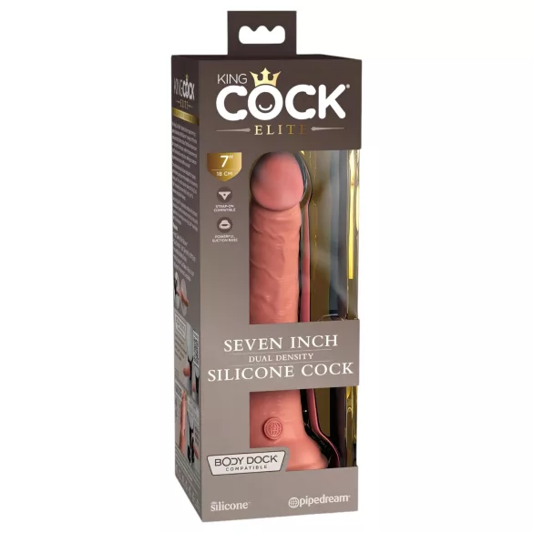 King Cock Elite - gode réaliste ventouse 18cm - couleur chair