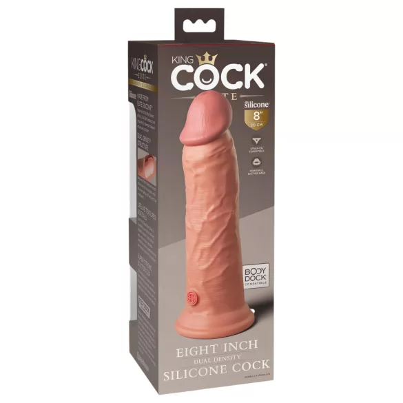 King Cock Elite 8 - gode réaliste ventouse - 20 cm - couleur chair