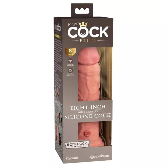 King Cock Elite 8 - gode réaliste ventouse - 20 cm - couleur chair