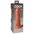 King Cock Elite 8 - godemichet ventouse (20cm) - naturel foncé