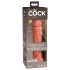 King Cock Elite 8 - godemichet avec ventouse (20cm) - naturel foncé