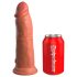 King Cock Elite 8 - godemichet avec ventouse (20cm) - naturel foncé