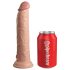King Cock Elite 9 - vibrateur ventouse 23cm - naturel