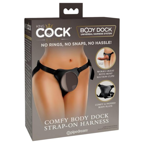 King Cock Elite - Harnais Confortable avec Ventouse (brun)