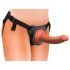 King Cock Elite Comfy - Harnais avec godemichet amovible (teint naturel foncé)
