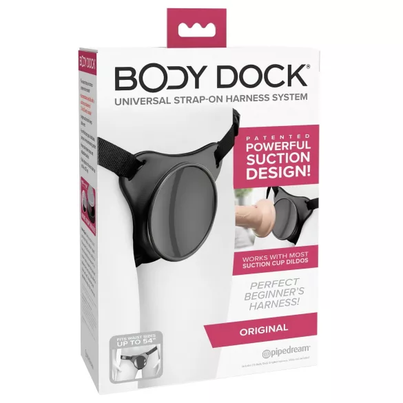 Body Dock OG - harnais compatible avec ventouse inférieure (noir)