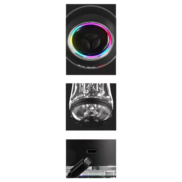 PDX ViewTube Pro - masturbateur aspirant et vibrant (noir)