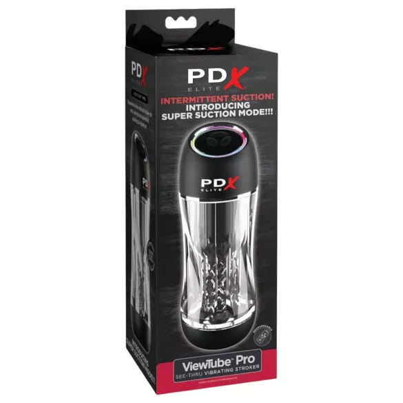 PDX ViewTube Pro - masturbateur aspirant et vibrant (noir)