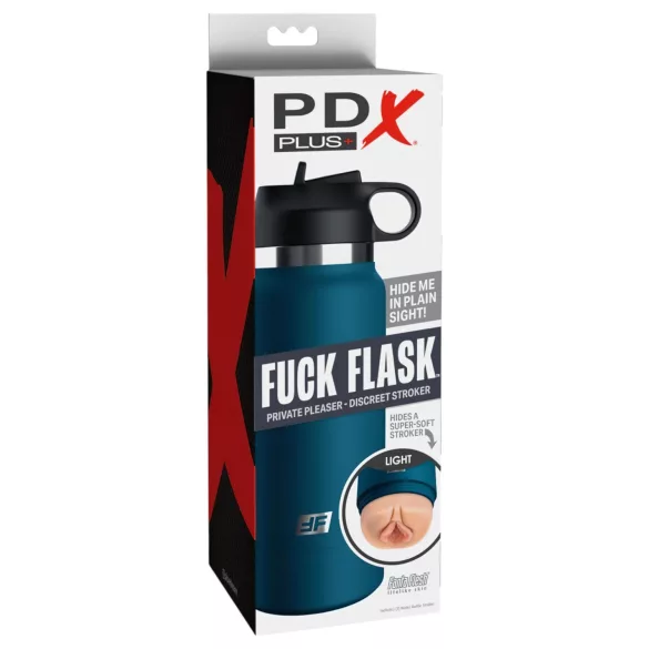 PDX - Gourde Masturbateur Private Pleaser - vagin artificiel en gourde (bleu-naturel)
