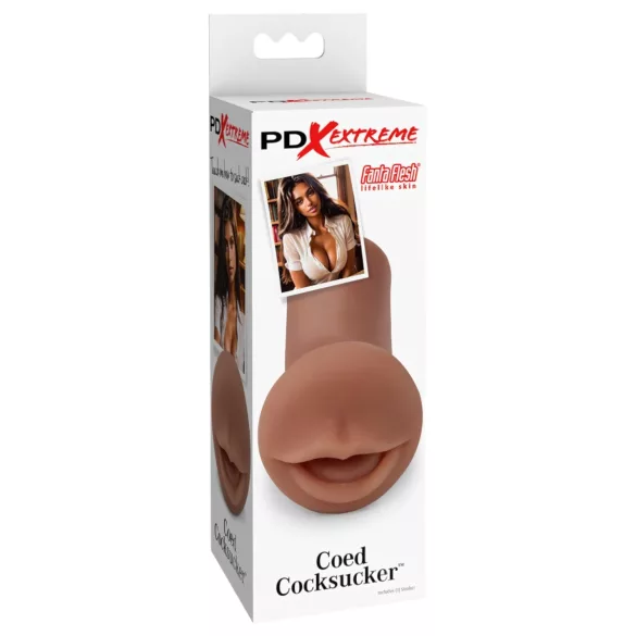 Pipedream Coed Cocksucker - masturbateur bouche réaliste - couleur chair