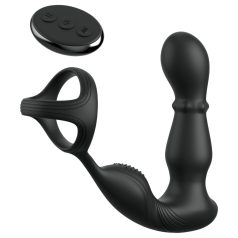   Anal Fantasy Ass-Gasm - Anneau pénien avec vibromasseur anal à tête rotative (noir)