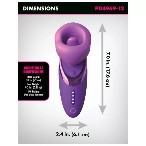 Pipedream - Fantasy For Her - stimulateur clitoridien lècheur et suceur (violet)