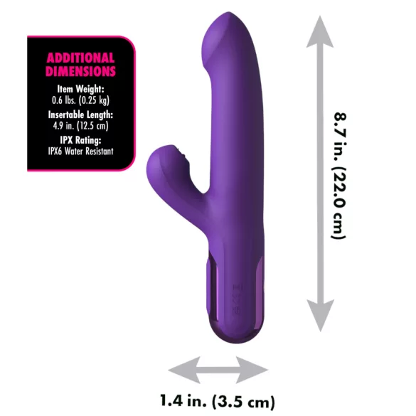 Fantasy For Her - Vibromasseur pousseur 2 en 1 et stimulateur clitoridien