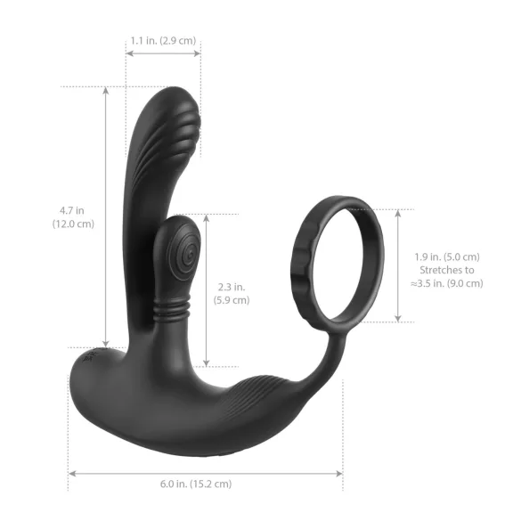 Anal Fantasy Ass-Gasm IntiMotion - vibromasseur anal et prostatique (noir)