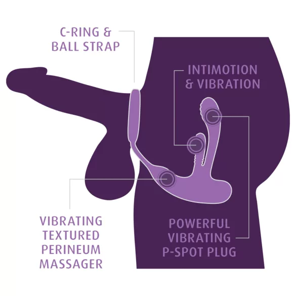 Anal Fantasy Ass-Gasm IntiMotion - vibromasseur anal et prostatique (noir)