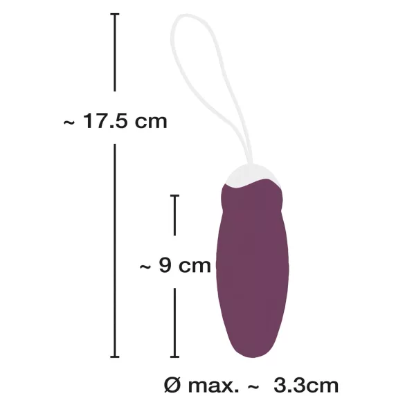 Javida - œuf vibrant sans fil à pulsations - silicone violet