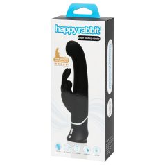   Happyrabbit G-spot - vibreur rechargeable avec stimulateur de clitoris (noir)