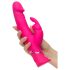 Happyrabbit Double Densité - vibromasseur étanche avec stimulateur rose