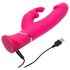 Happyrabbit Double Densité - vibromasseur étanche avec stimulateur rose